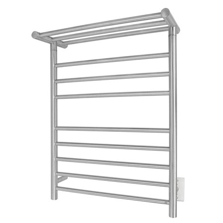 Huron Towel Warmer, Brushed, Hardwired, 8 Bars