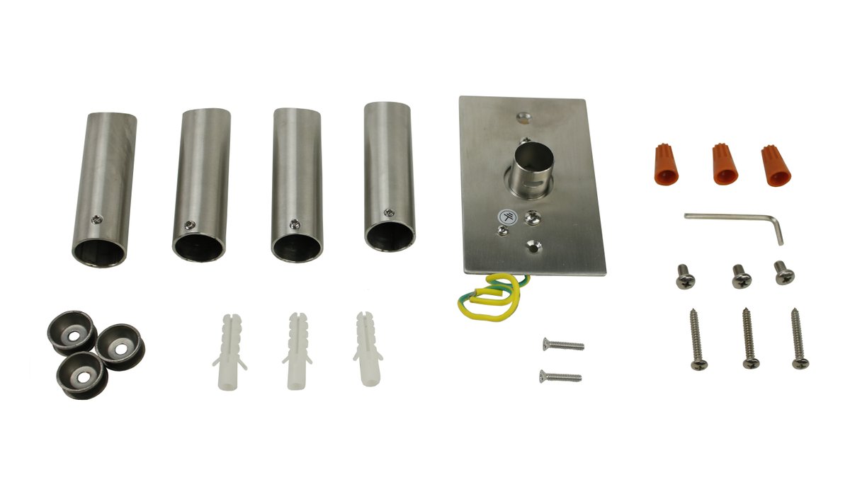Huron, Rome Brushed Mounting Brackets