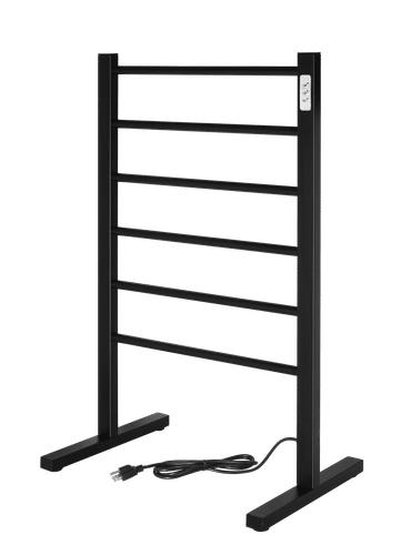 Ibiza matte black towel warmer - freestanding