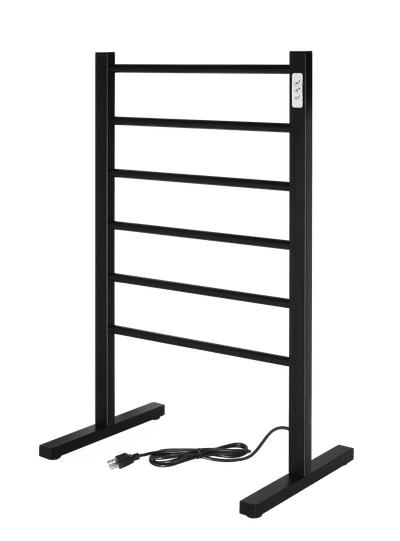Ibiza matte black towel warmer - freestanding