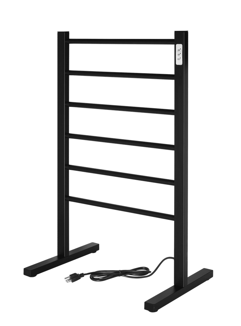 Ibiza matte black towel warmer - freestanding