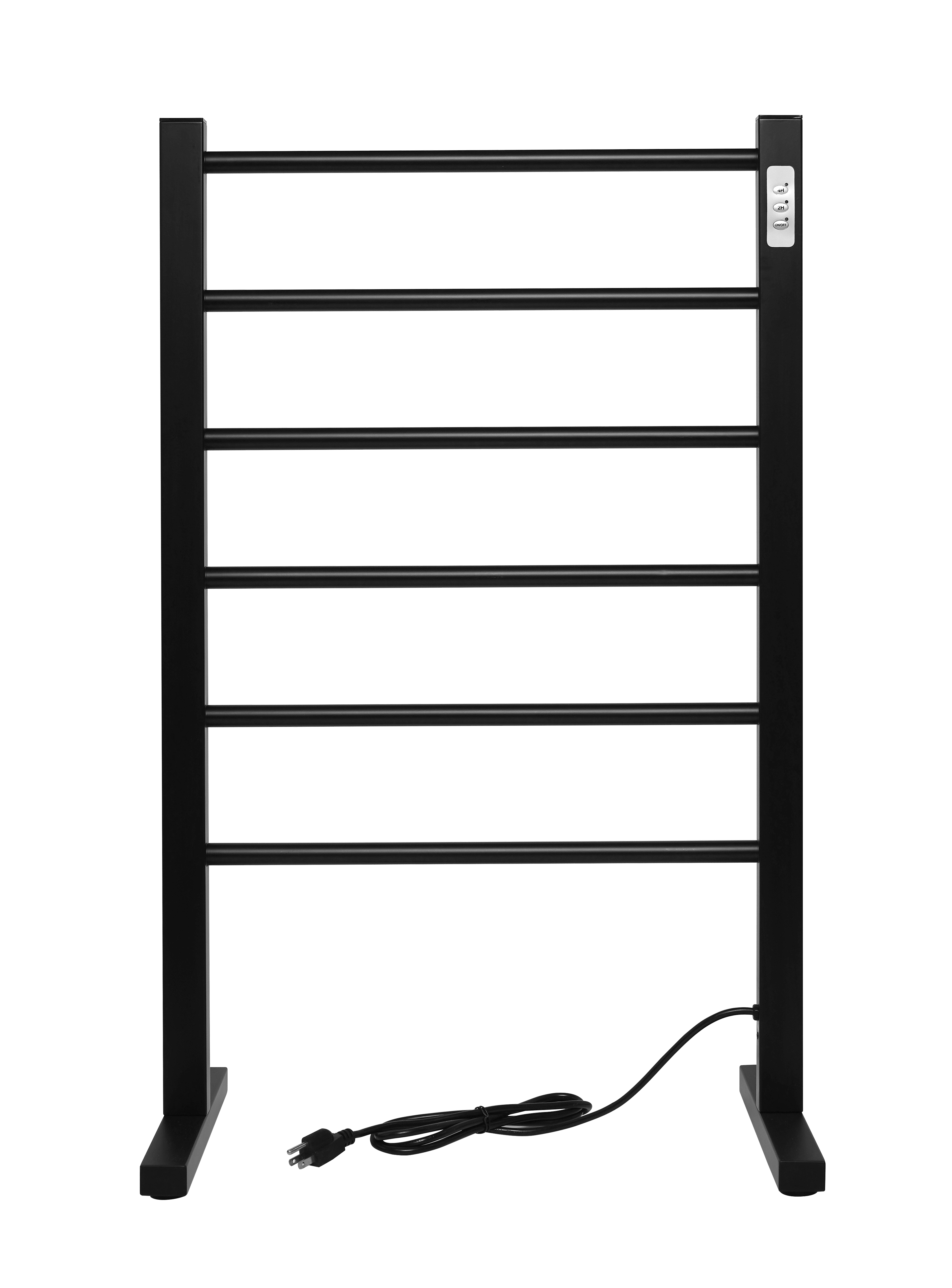Black Ibiza Freestanding Towel Warmer — Front View