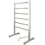 Ibiza polished stainless steel towel warmer - freestanding