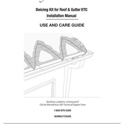 Ice Shield Roof And Gutter Constant Wattage Kits Installation Manual (English)