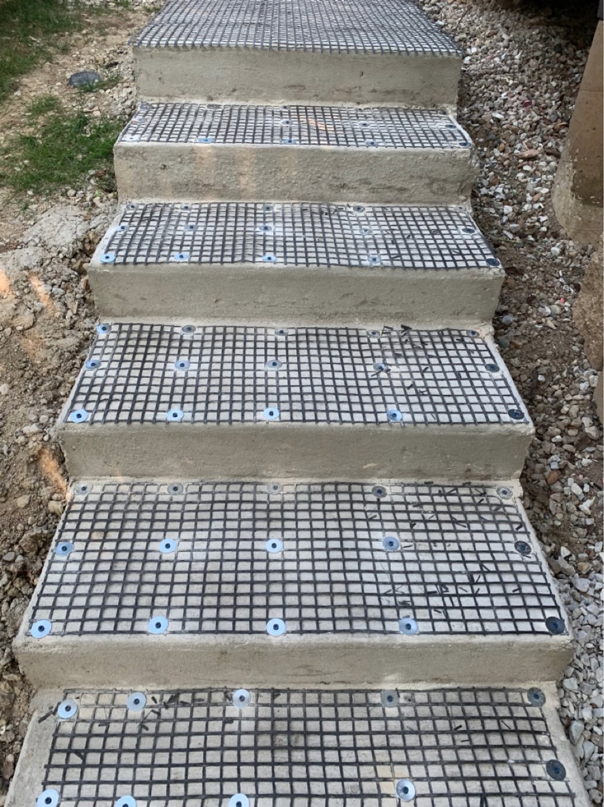 Geogrid Install Stairs
