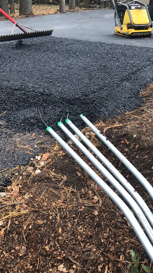 Tire track  - Conduit for leads
