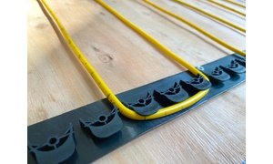 TempZone Ruler Cable with GripStrip on wood subfloor Installation