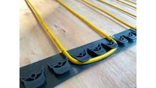 TempZone Ruler Cable with GripStrip on wood subfloor Installation