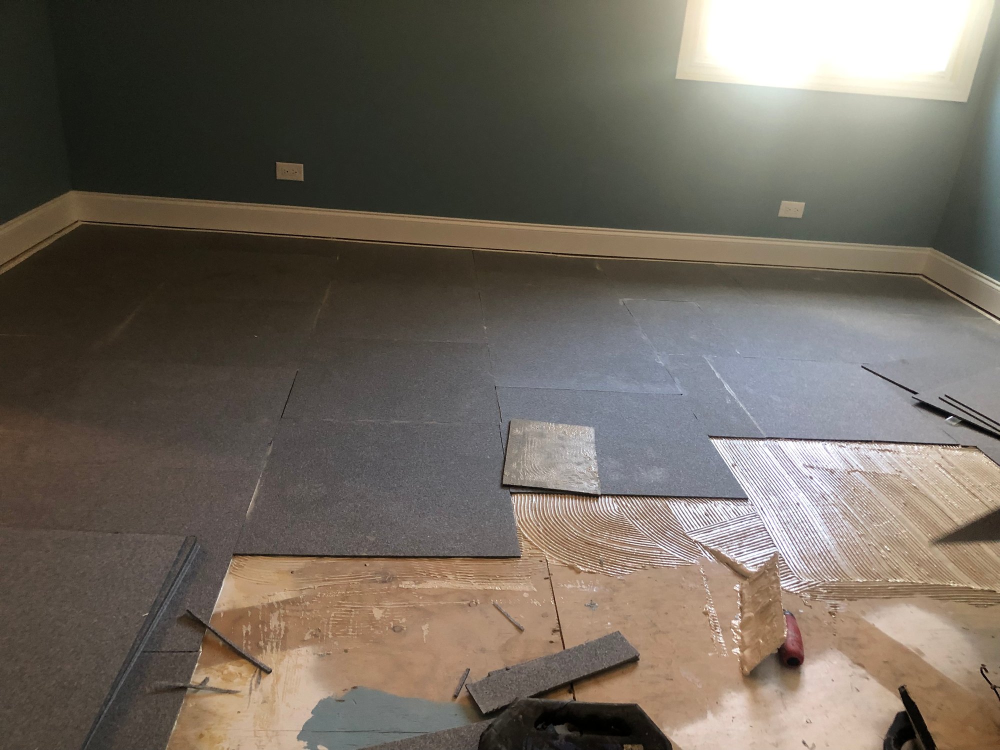 Thermalsheet installation for heated carpet bedroom smartinstall (4)