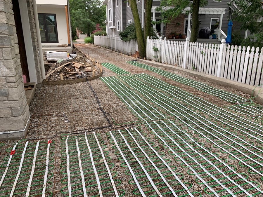 Smartinstall in Elmhurst illinois for heated driveway and walkway with snow melt system and geogrid (4)