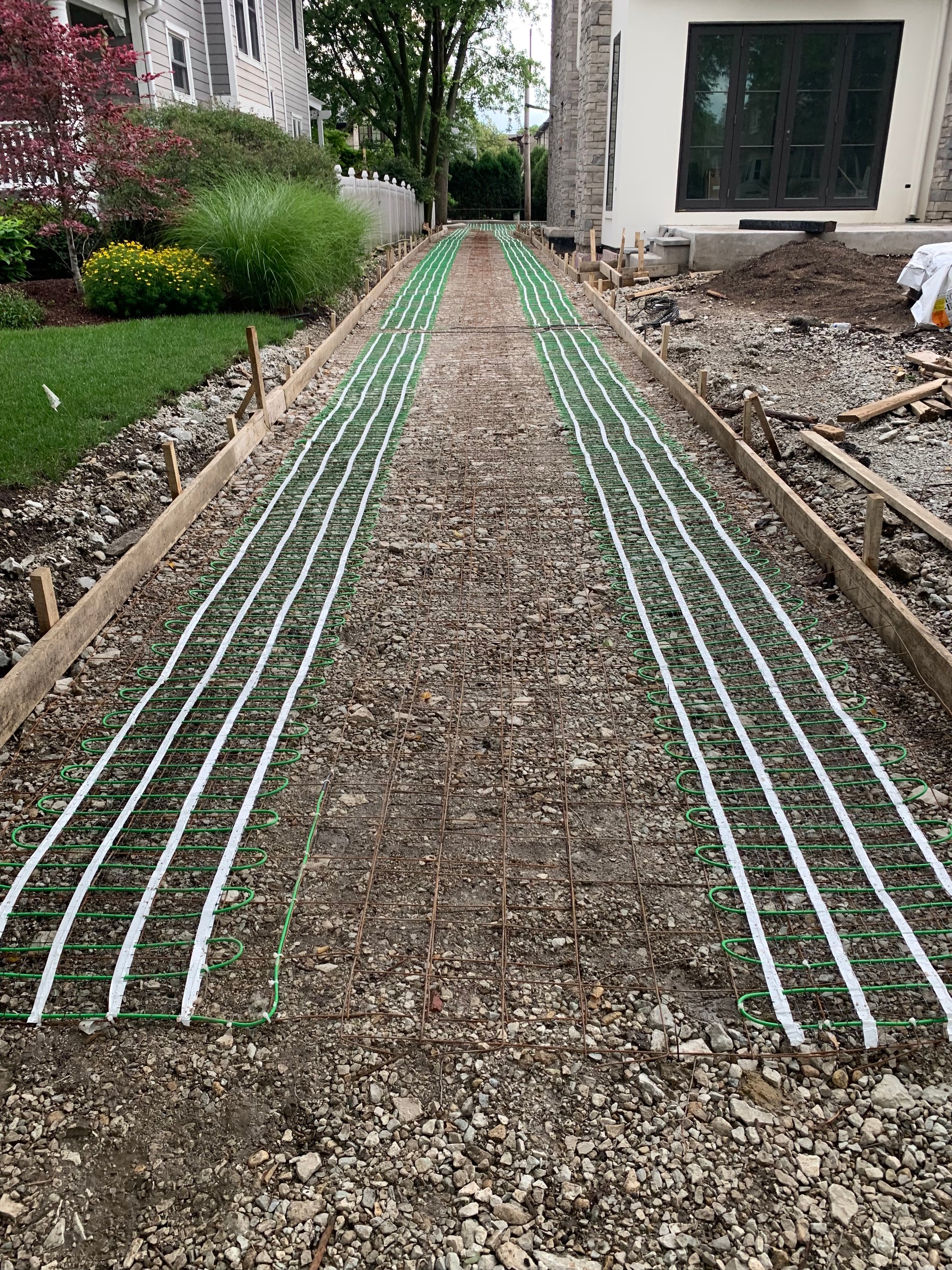 Smartinstall in Elmhurst illinois for heated driveway and walkway with snow melt system and geogrid (12)