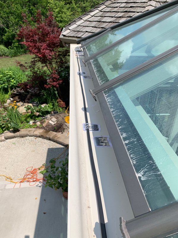 Glass Roof with Roof & Gutter Deicing System