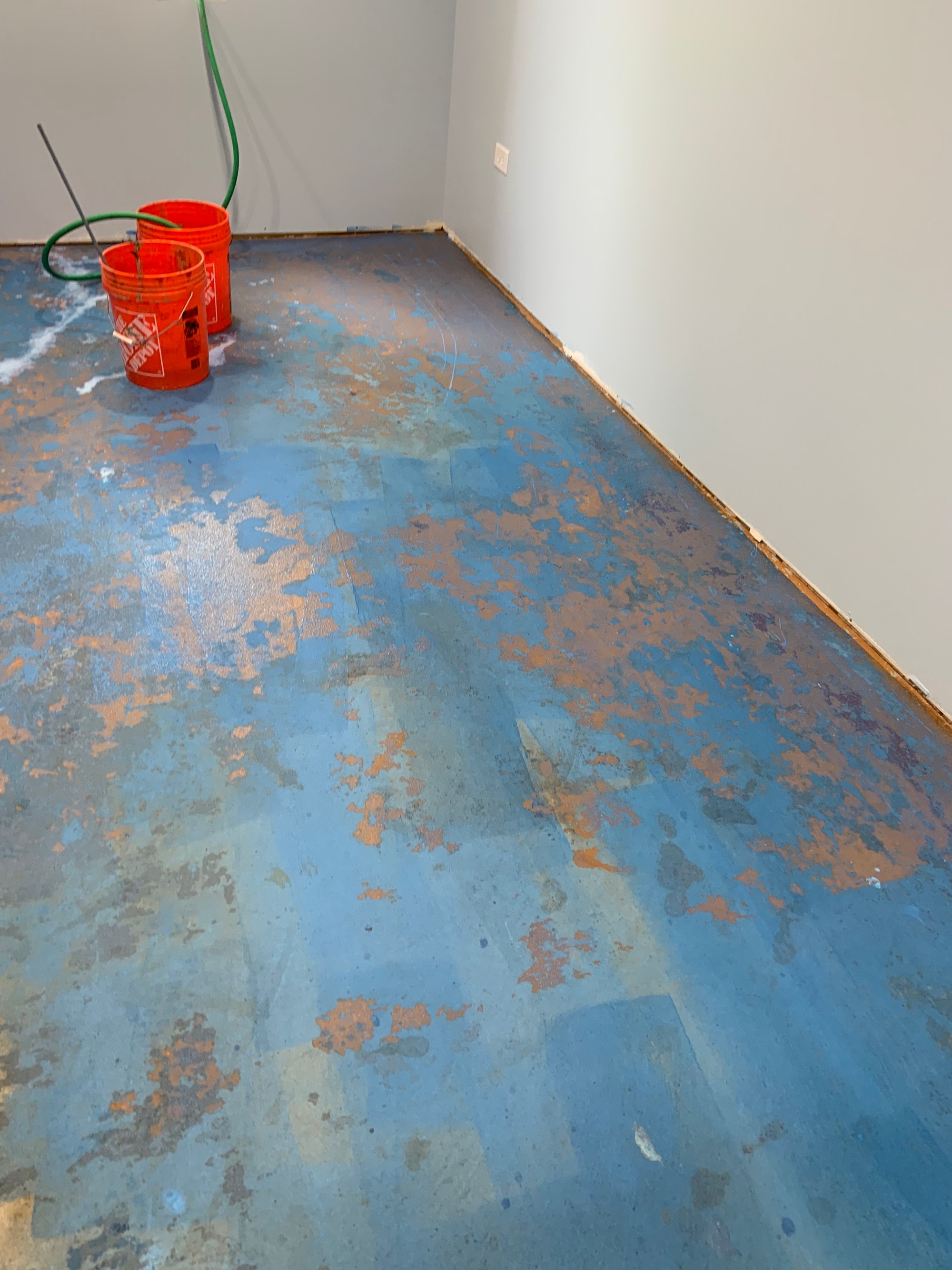 SmartInstall for basement with prodeso and tempzone cable before shot