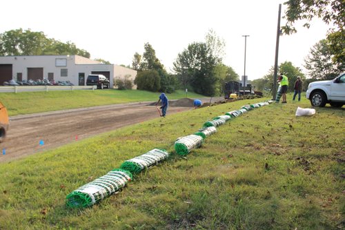 Jain Society Snow Melt Install Laying out snow melt mats (17)