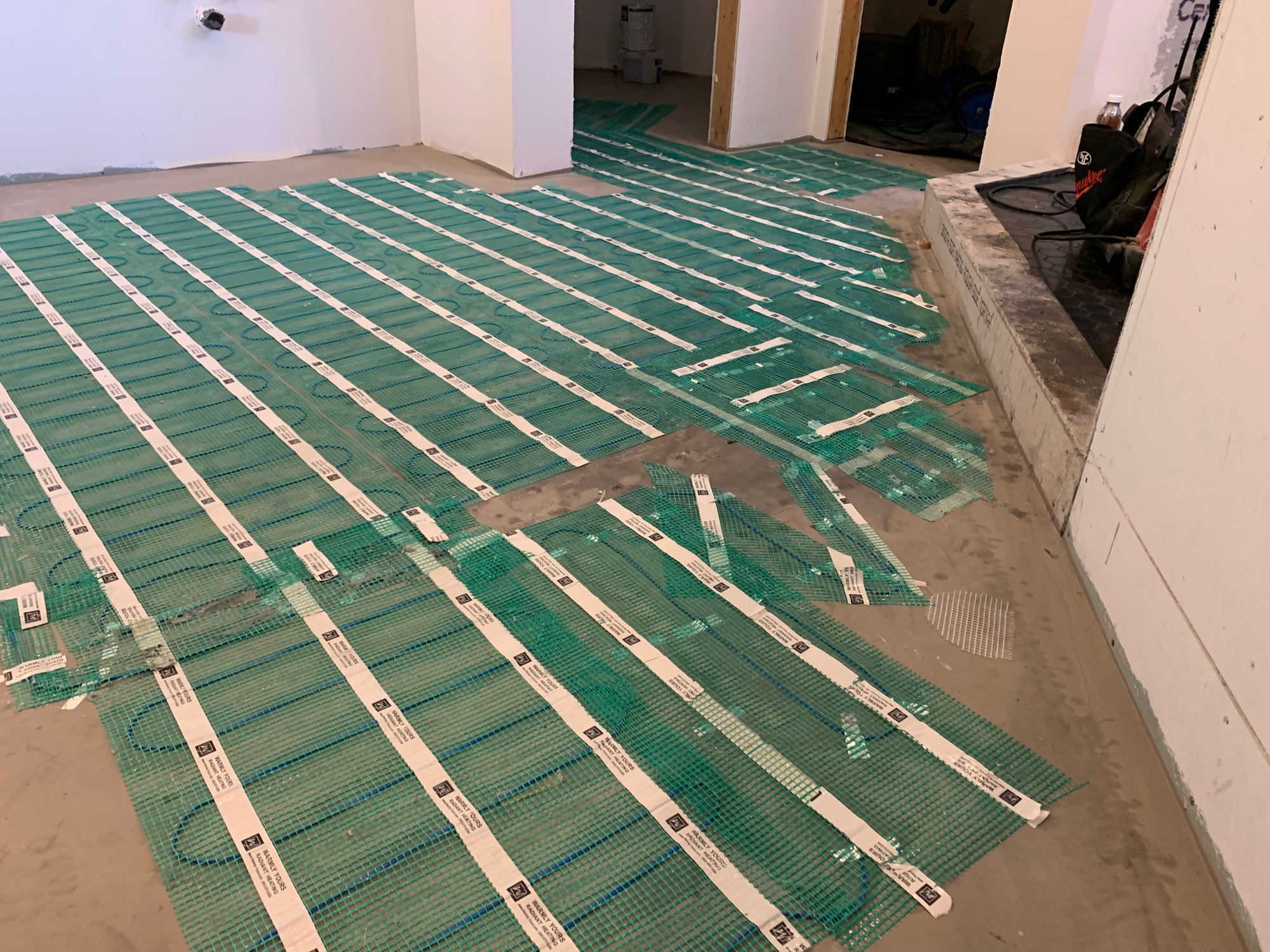 TempZone Flex Roll Floor Heating Installation for a Bathroom