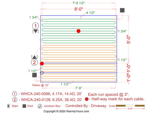 In-Line Electric SmartPlans for Heated Paver Porch and Stairs