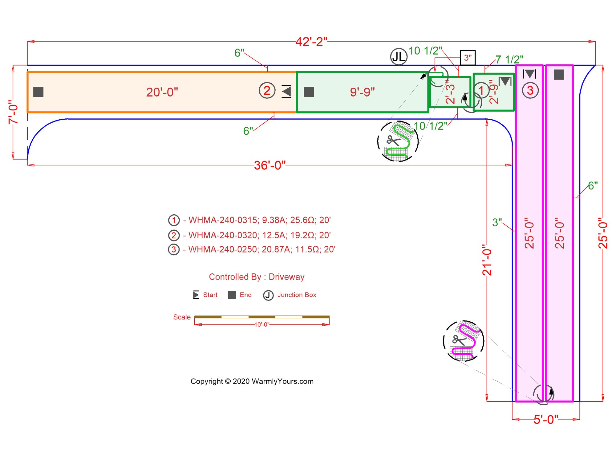 In-Line Electric SmartPlans for Heated Paver Walkway