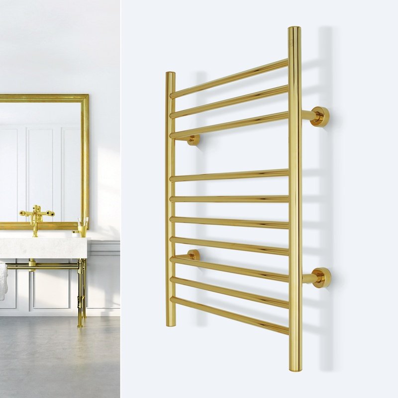 Infinity Gold Towel Warmer Landing Page Image on Wall Square