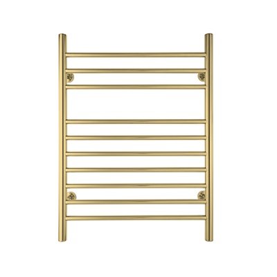 Infinity polished gold towel warmer - wall mounted