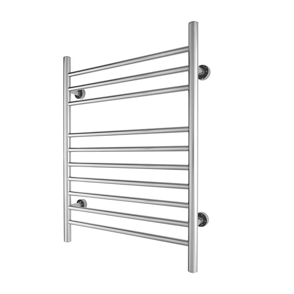 Heated towel rack wall mounted outlet