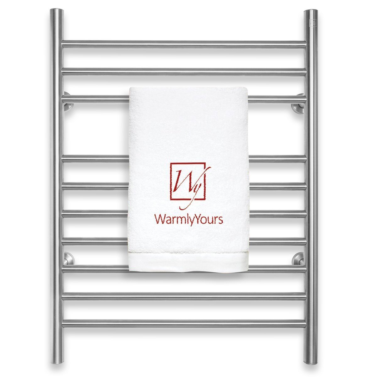 Warmly Yours — toallero calefactor Infinity en acero pulido