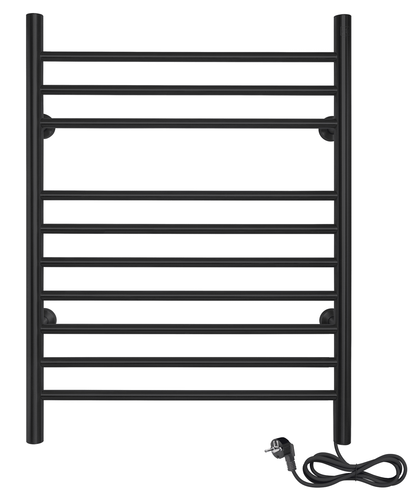 Infinity Towel Warmer - Black Finish - 150W - 230V - 10 Bars