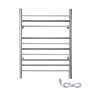 Infinity brushed stainless steel towel warmer - wall mounted