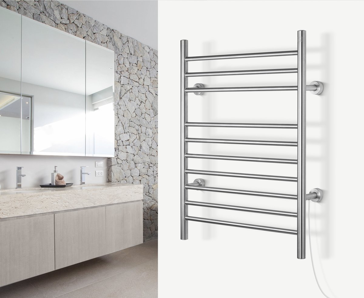 Infinity Towel Warmer Dual Connect with plug Lifestyle