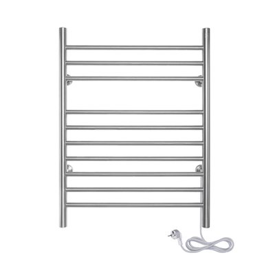Infinity Towel Warmer, Brushed, Dual Connection, 10 Bars