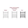 Infinity Towel Warmer: Versatile Dual Connection Bathroom Heating