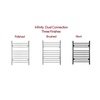 Infinity Towel Warmer: Versatile Dual Connection Bathroom Heating