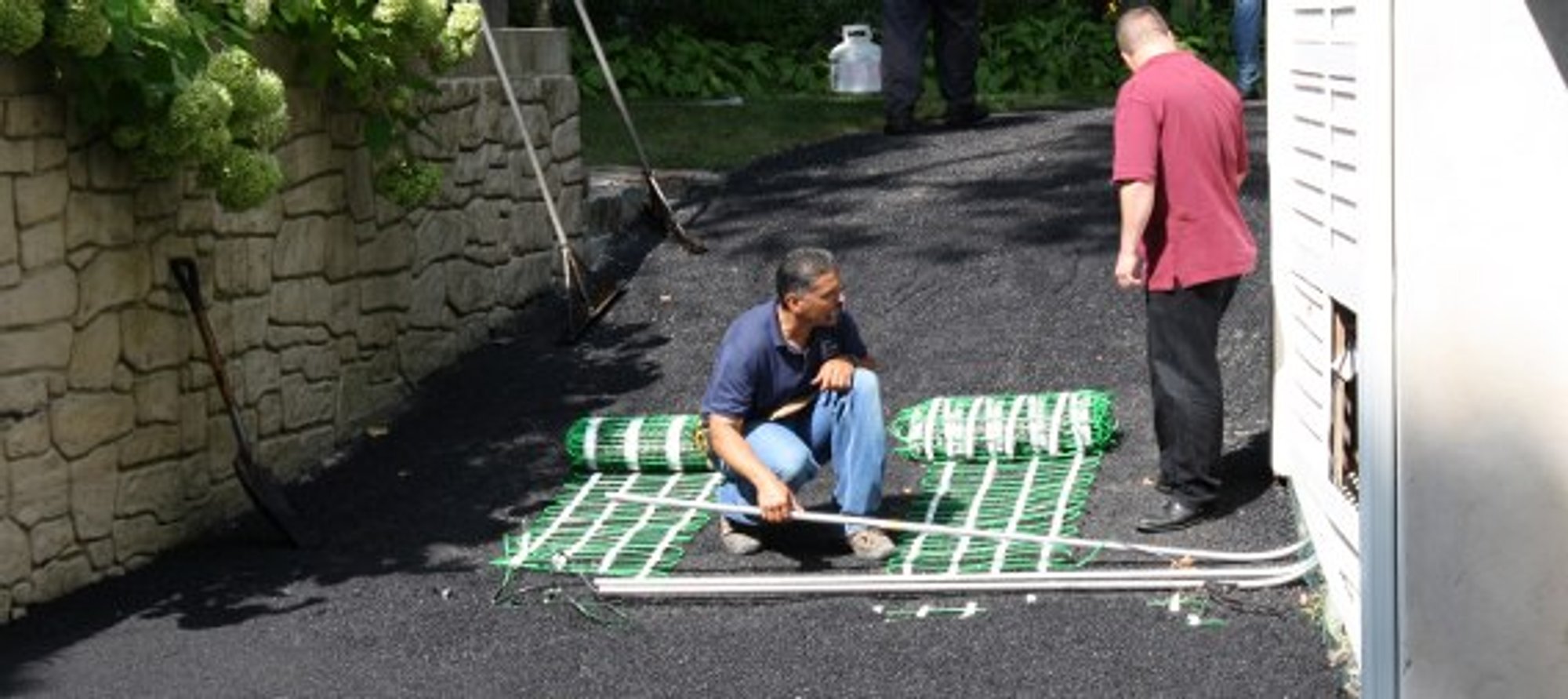 Snow melt installation for asphalt driveway in zion illinois 5