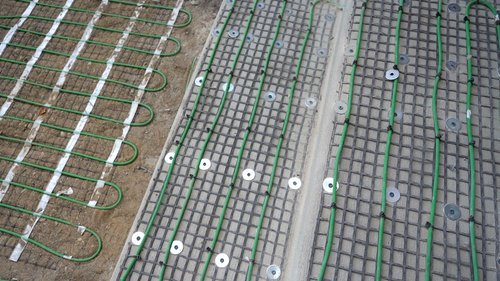 Installation of snow melt system under pavers II EVANSTON, IL