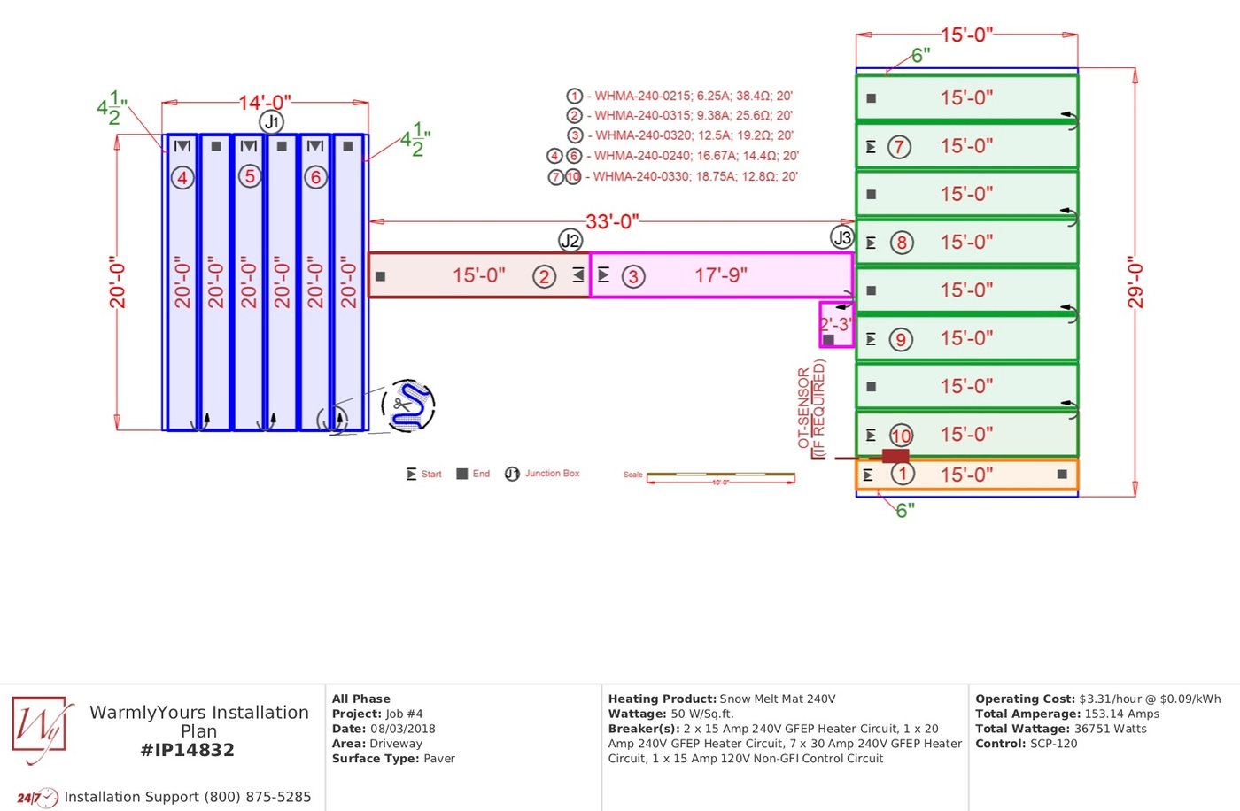 Store Snow Plan Example SmartPlan™ Snow Melting Installation Plans | WarmlyYours