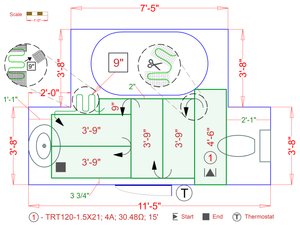 101 Floor Plans Tempzone Cables With Strip Bathroom - Plan 99. 38 sq.ft ...