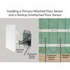 Installing a Primary Attached Floor Sensor and a Backup Unattached Floor Sensor for Electric Floor Heating