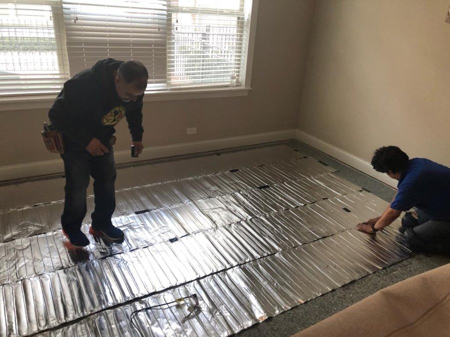 Installing Environ Floor Heating system for Carpet