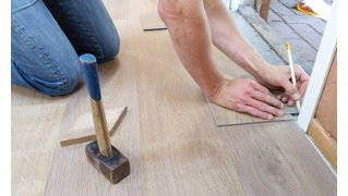 Installing luxury vinyl plank or tile floor for entryway