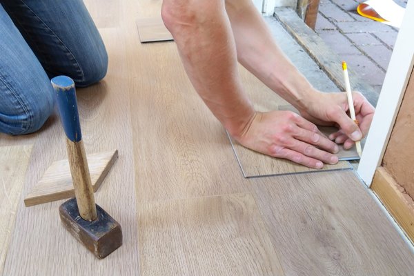 Installing luxury vinyl plank or tile floor for entryway