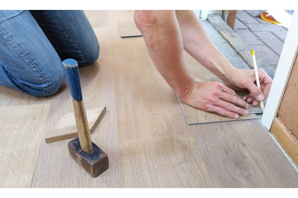 Installing luxury vinyl plank or tile floor for entryway