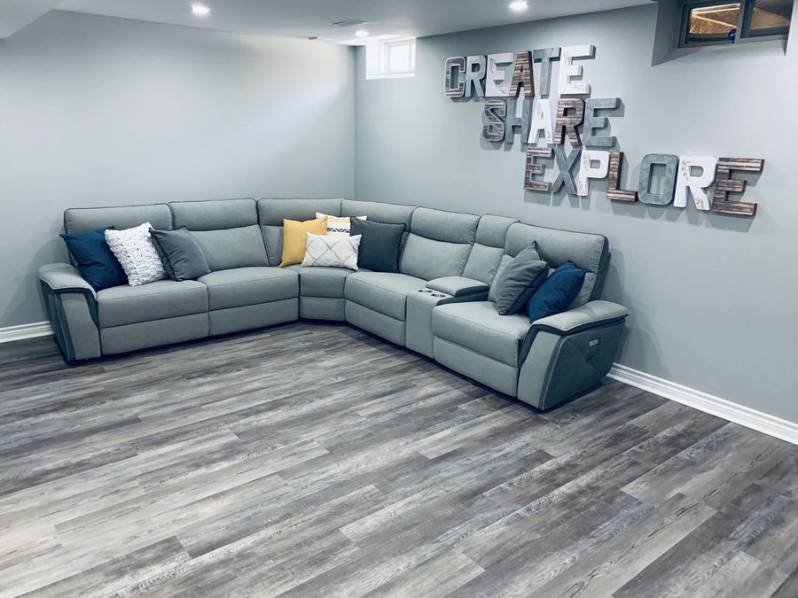 Installing Luxury Vinyl Tile for Heated Basement Playroom corner