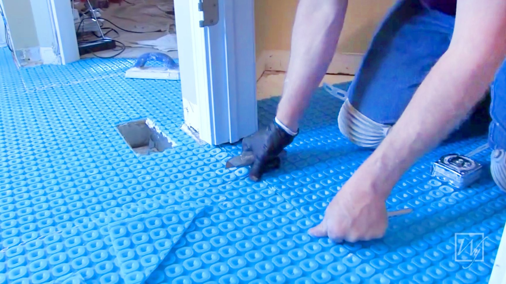 Installing Prodeso Membrane for Floor Heating Installation