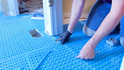Installing Prodeso Membrane for Floor Heating Installation