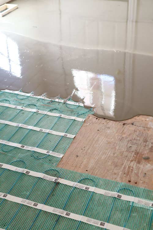Installing TempZone Flex Roll floor heating mats for Laundry Room OAK LAWN, IL