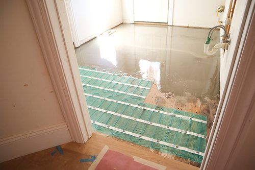 Installing TempZone Flex Roll floor heating mats for Laundry Room OAK LAWN, IL