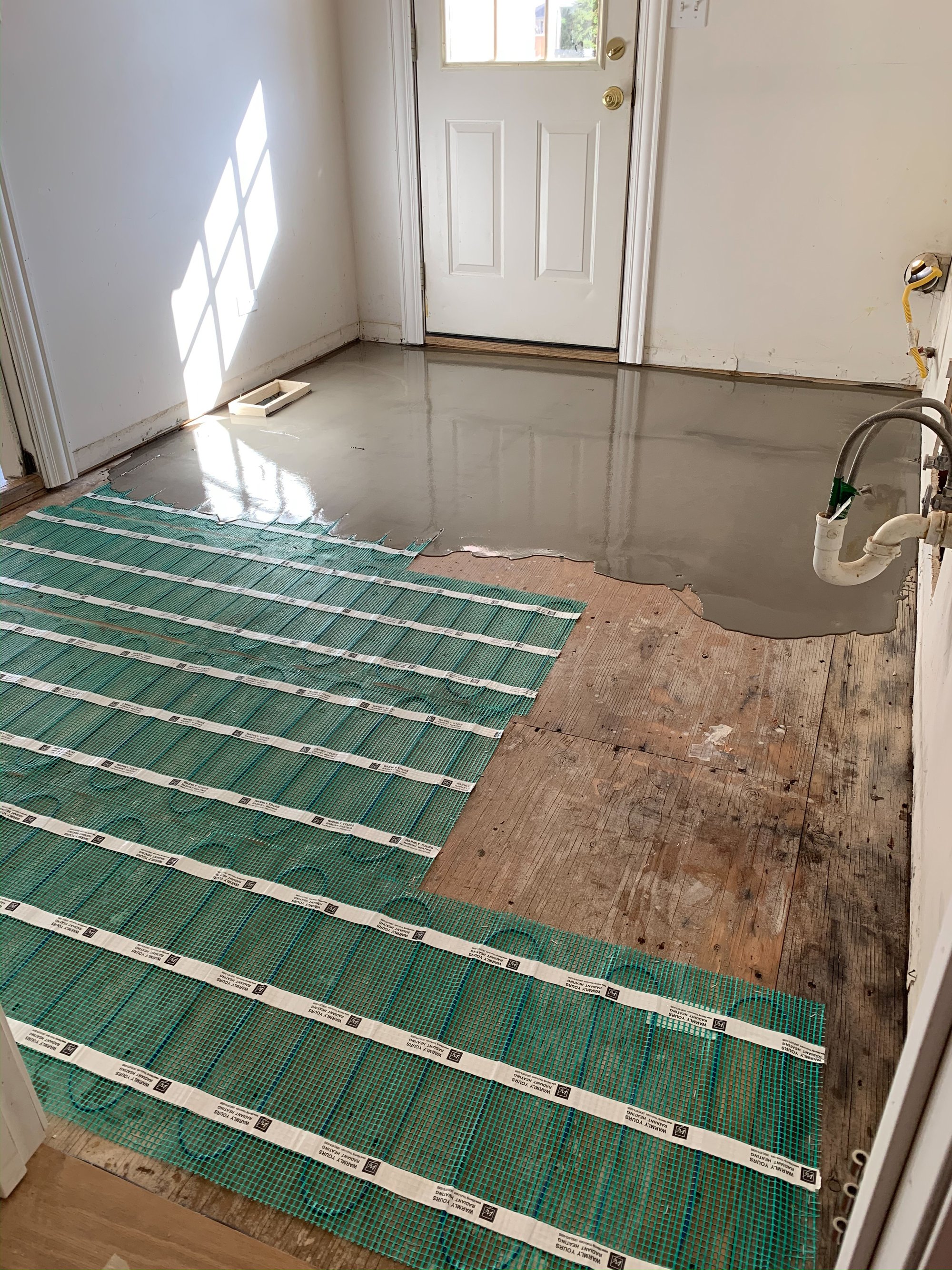 Installing TempZone Flex Roll floor heating mats for Laundry Room OAK LAWN, IL