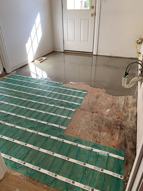 Installing TempZone Flex Roll floor heating mats for Laundry Room OAK LAWN, IL