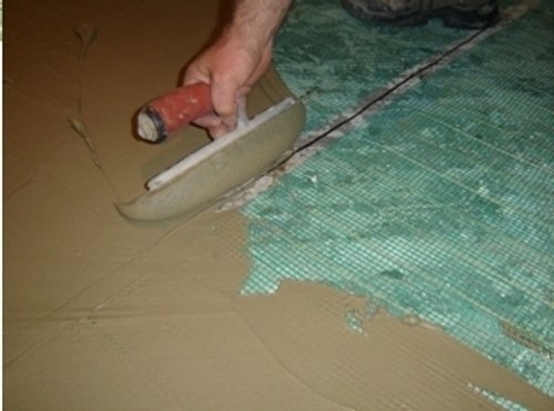 Installing tempzone flex roll with thinset