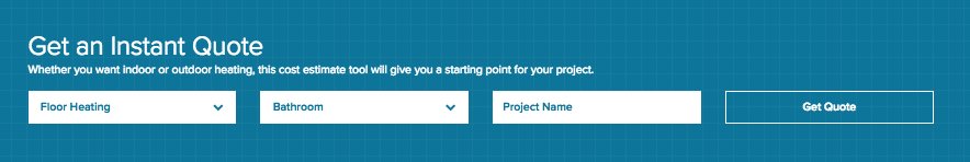 Instant Quote Tool Screen Shot