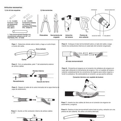 Instrucciones para el kit de reparación de la fusión de la nieve y el calor de la losa (Spanish)